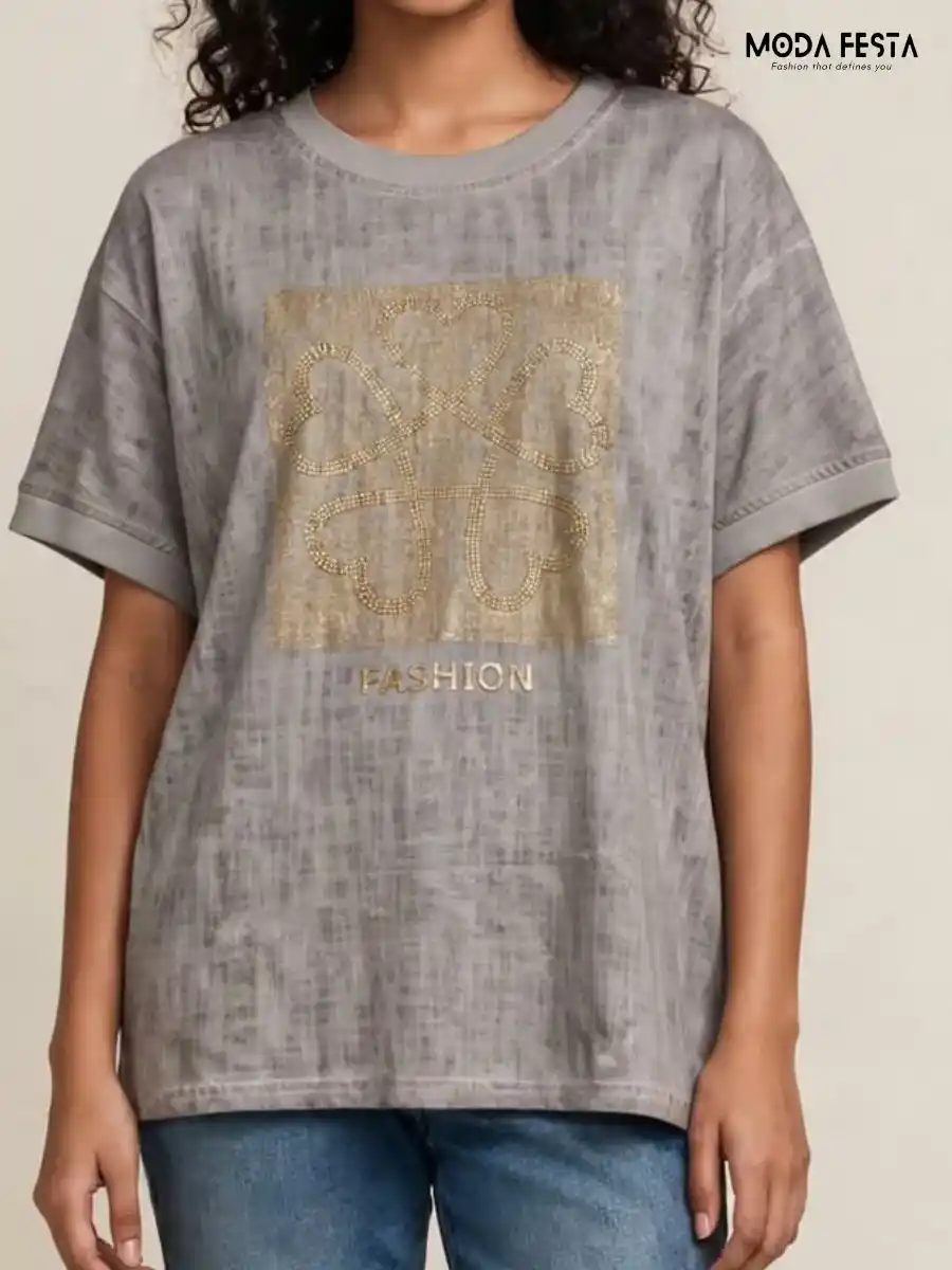ModaFesta -grey-foil-printed-t-shirt