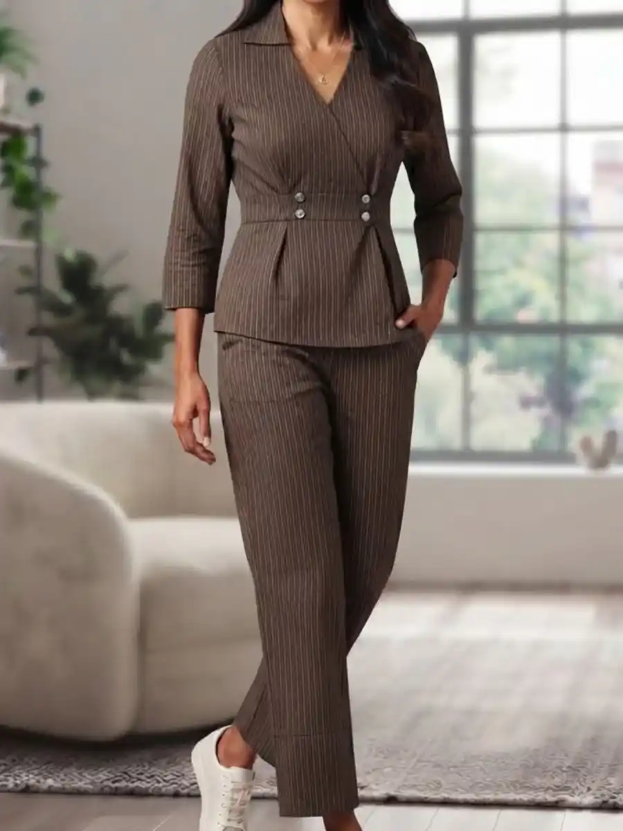 ModaFesta -elegant-urban-brown-coord-set