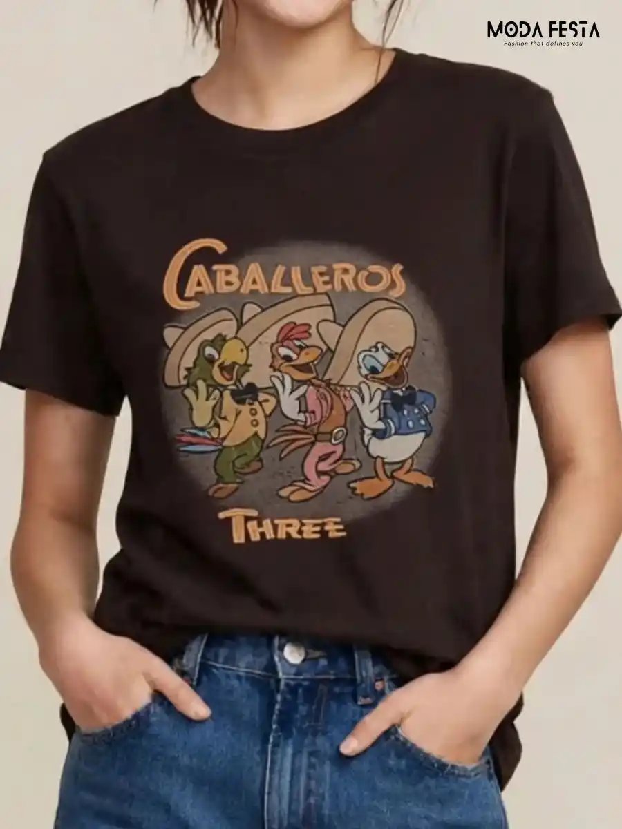 ModaFesta -brown-graphic-printed-t-shirt
