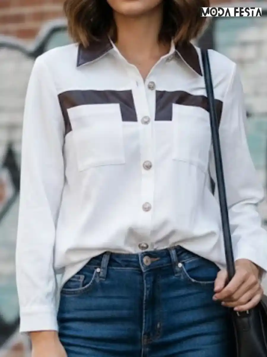 ModaFesta -elegant-chic-long-shirt-white