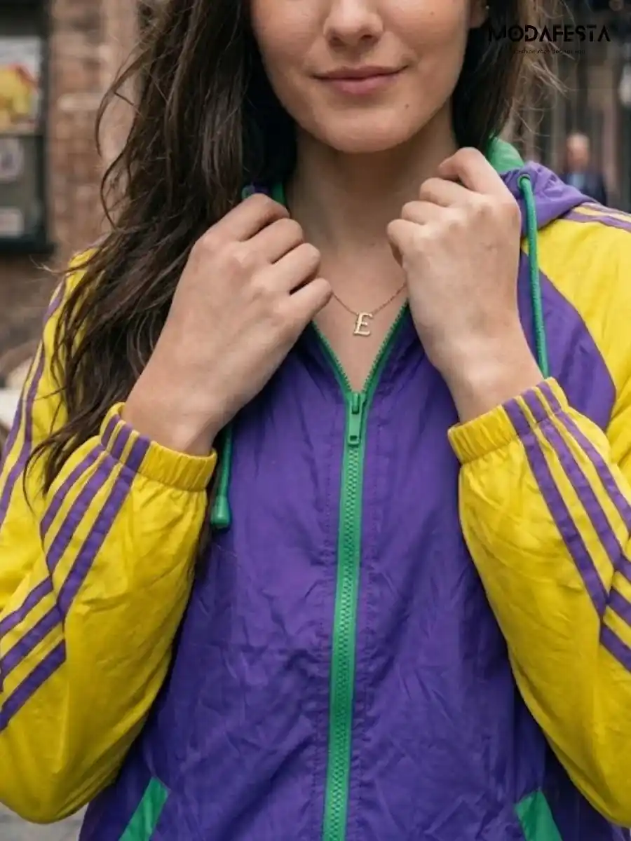 ModaFesta -elegant-rain-wear-zipper-hoodie-purple