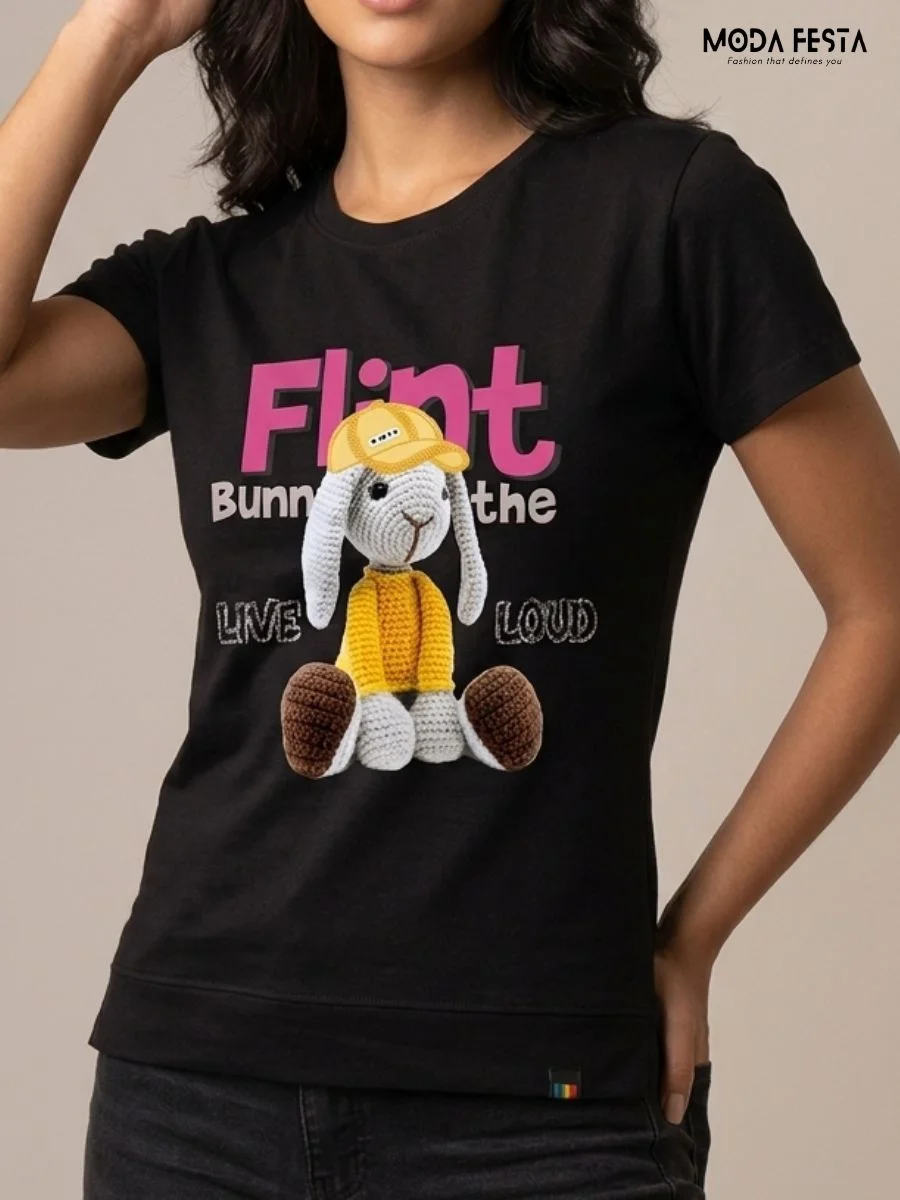 ModaFesta -flint-bunny-graphic-t-shirt