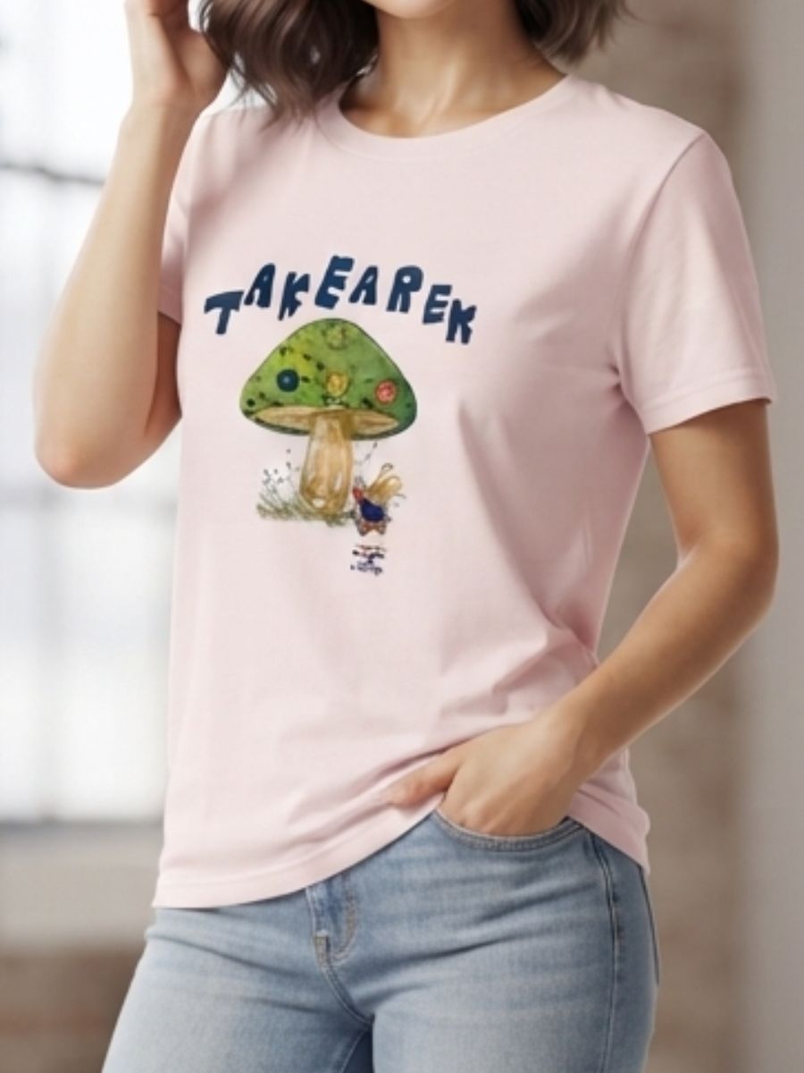 ModaFesta -light-pink-takearek-mushroom-graphic-t-shirt