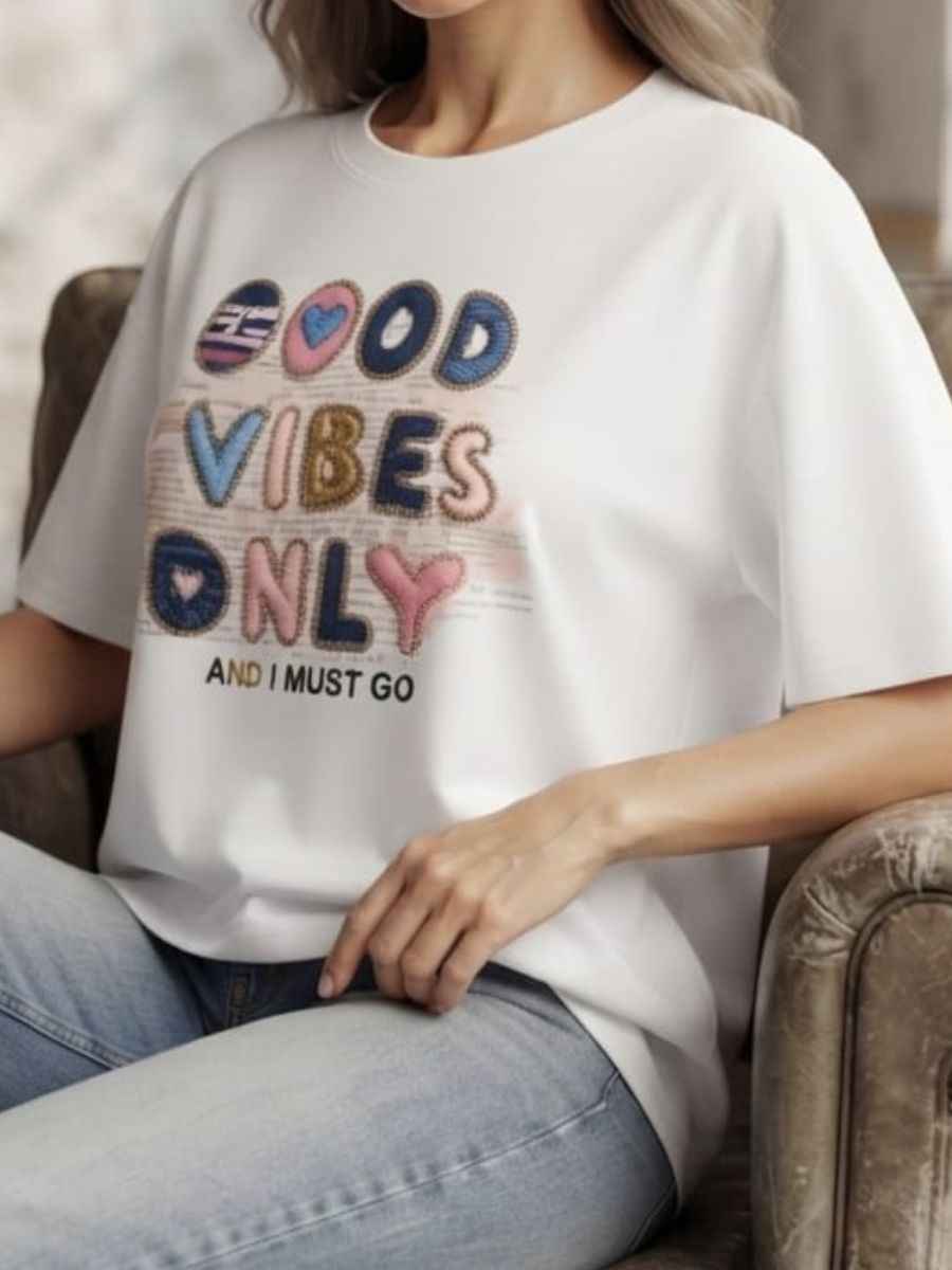 ModaFesta -white-good-vibes-only-oversized-t-shirt
