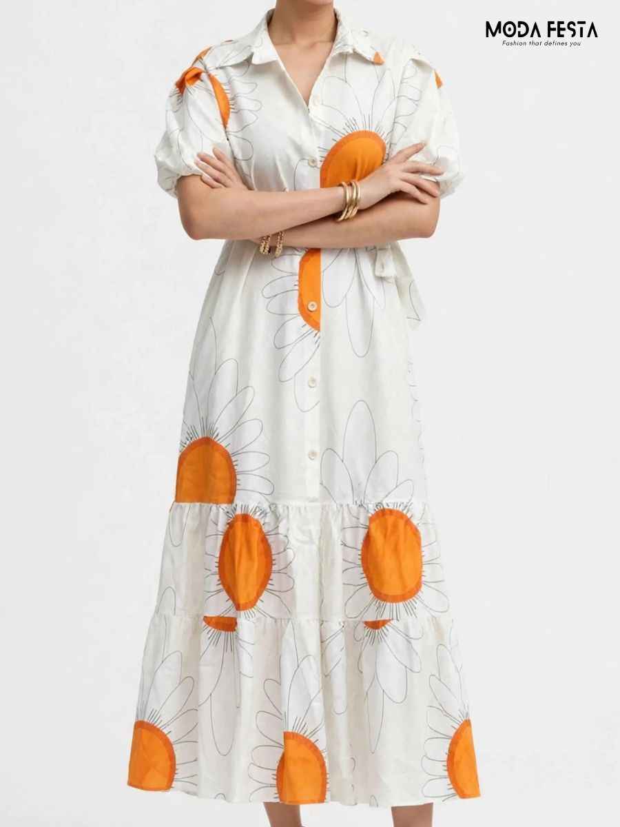 ModaFesta -elegant-print-dress-white