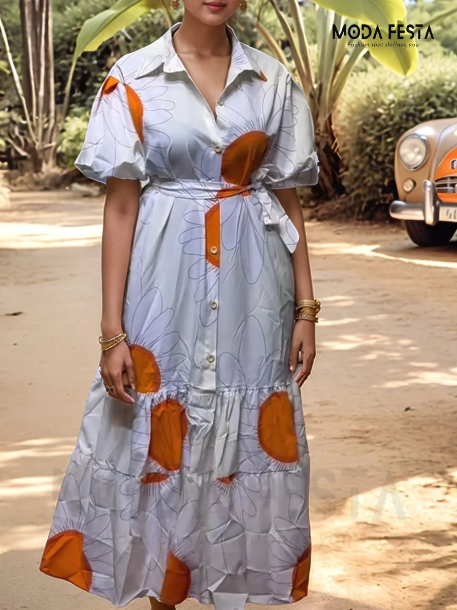 ModaFesta -elegant-print-dress-white
