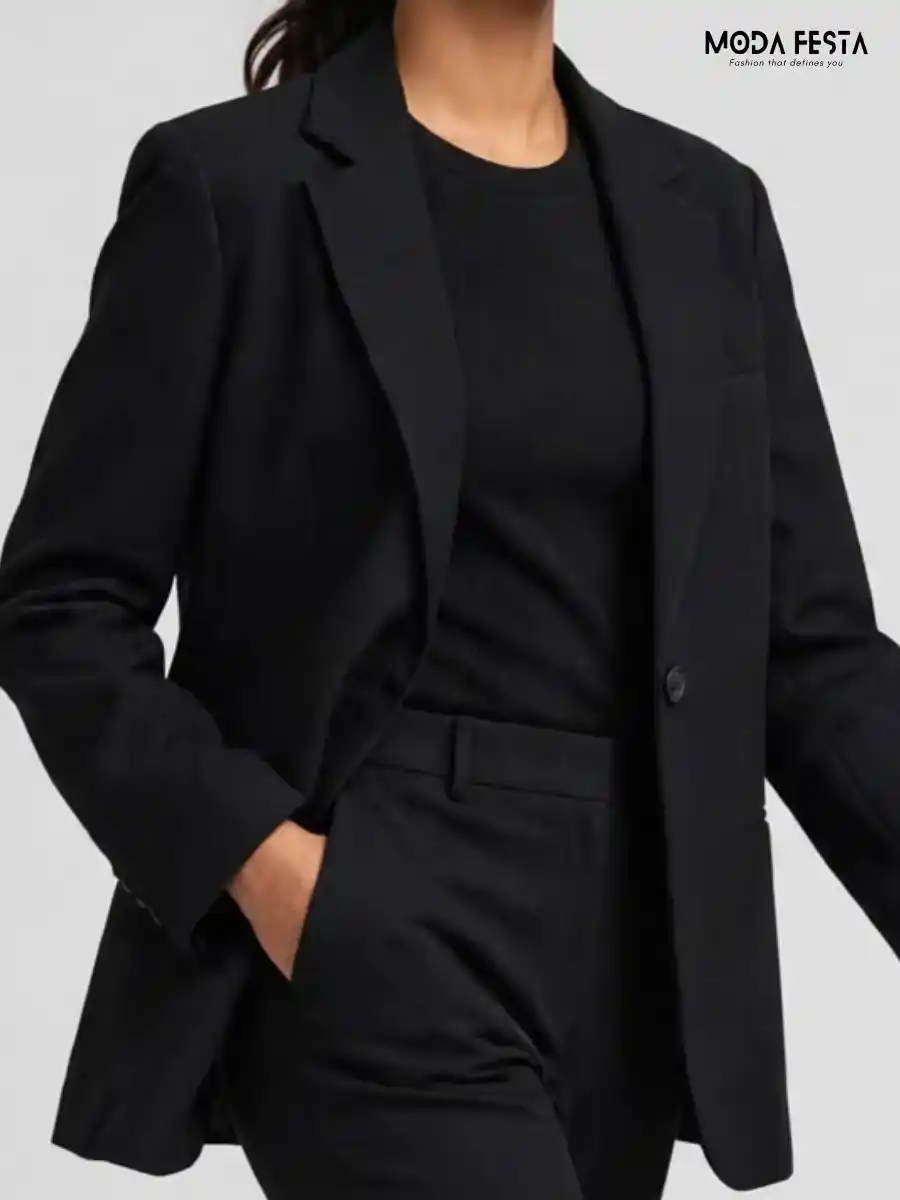 ModaFesta -black-tailored-single-button-blazer