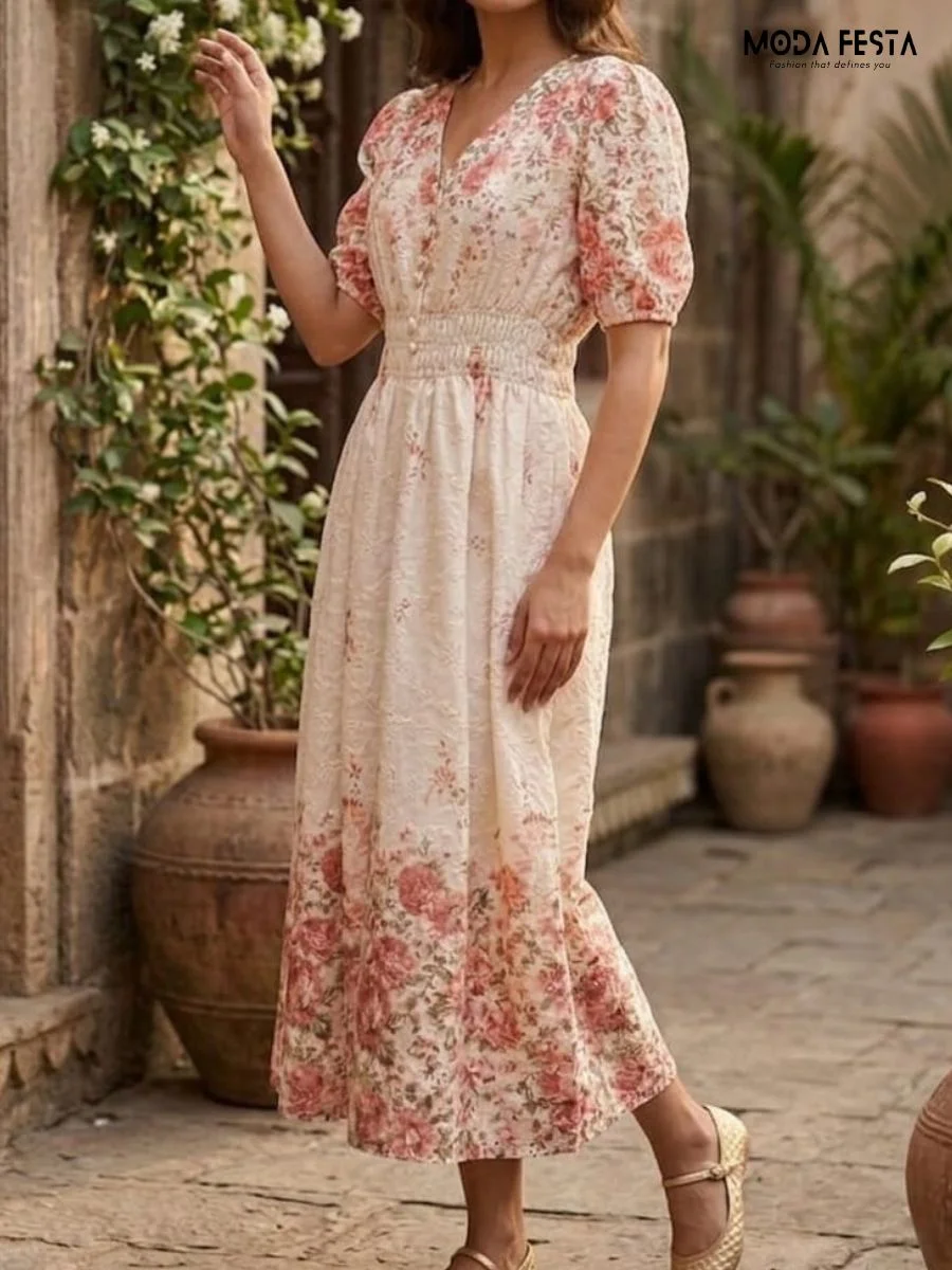 ModaFesta -chikan-printed-dress