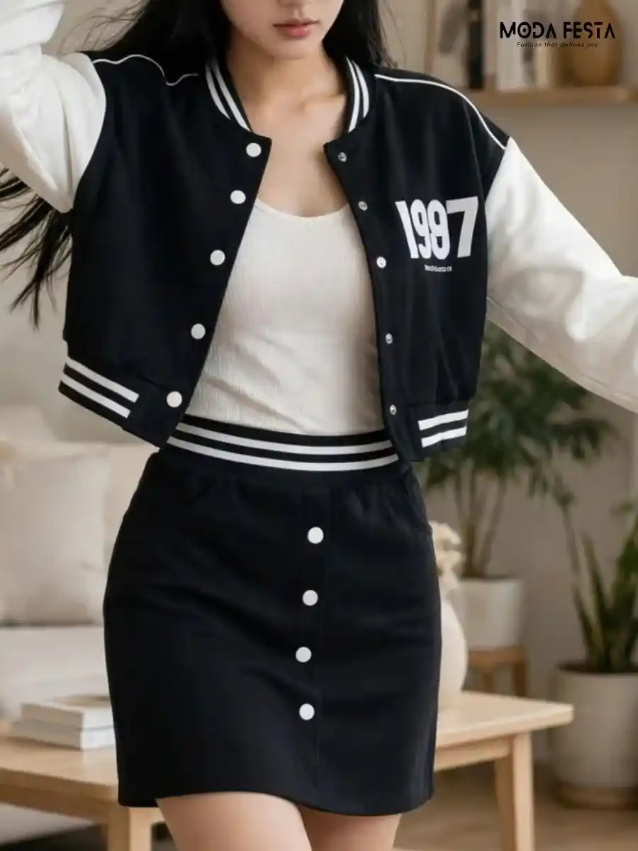 ModaFesta -skirt-jacket-set-1987-black