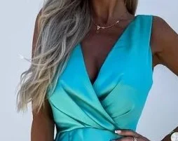 ModaFesta -casual-sleevless-party-dress-green