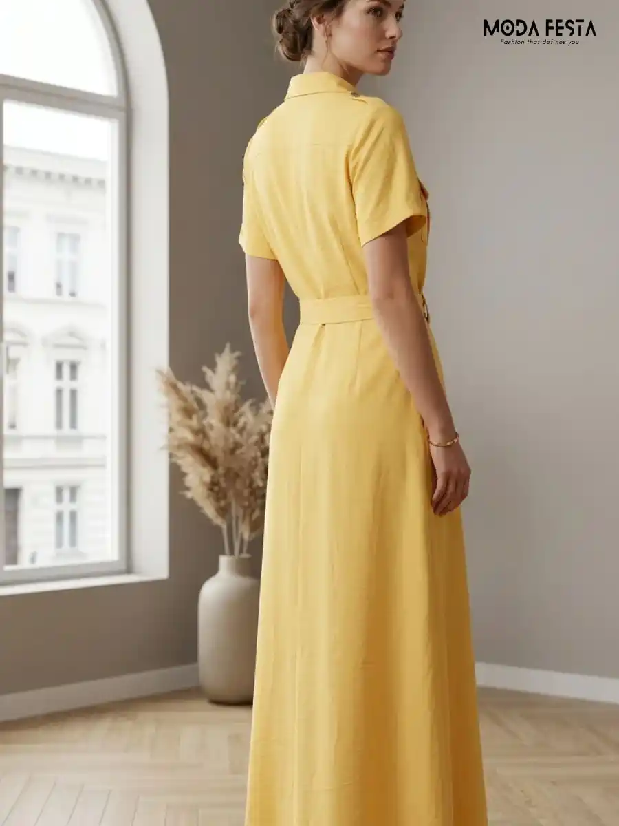 ModaFesta -yellow-breeze-shirt-maxi-dress