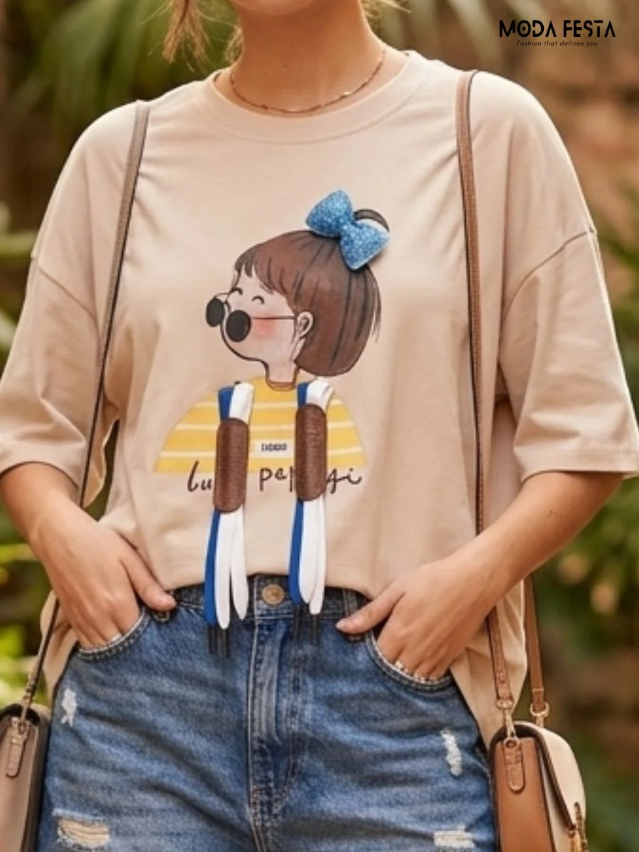 Cute Girl Graphic Tee
