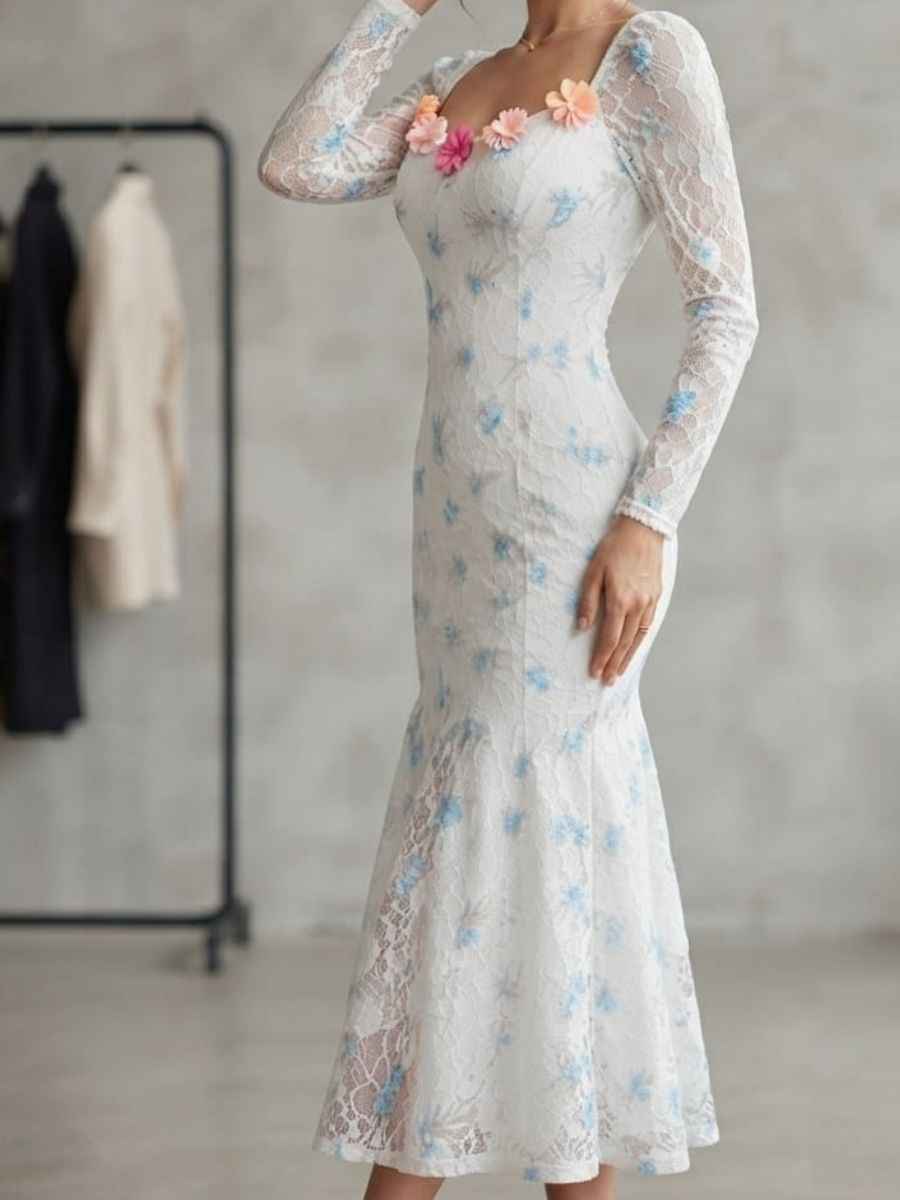 ModaFesta -floral-lace-mermaid-maxi-dress