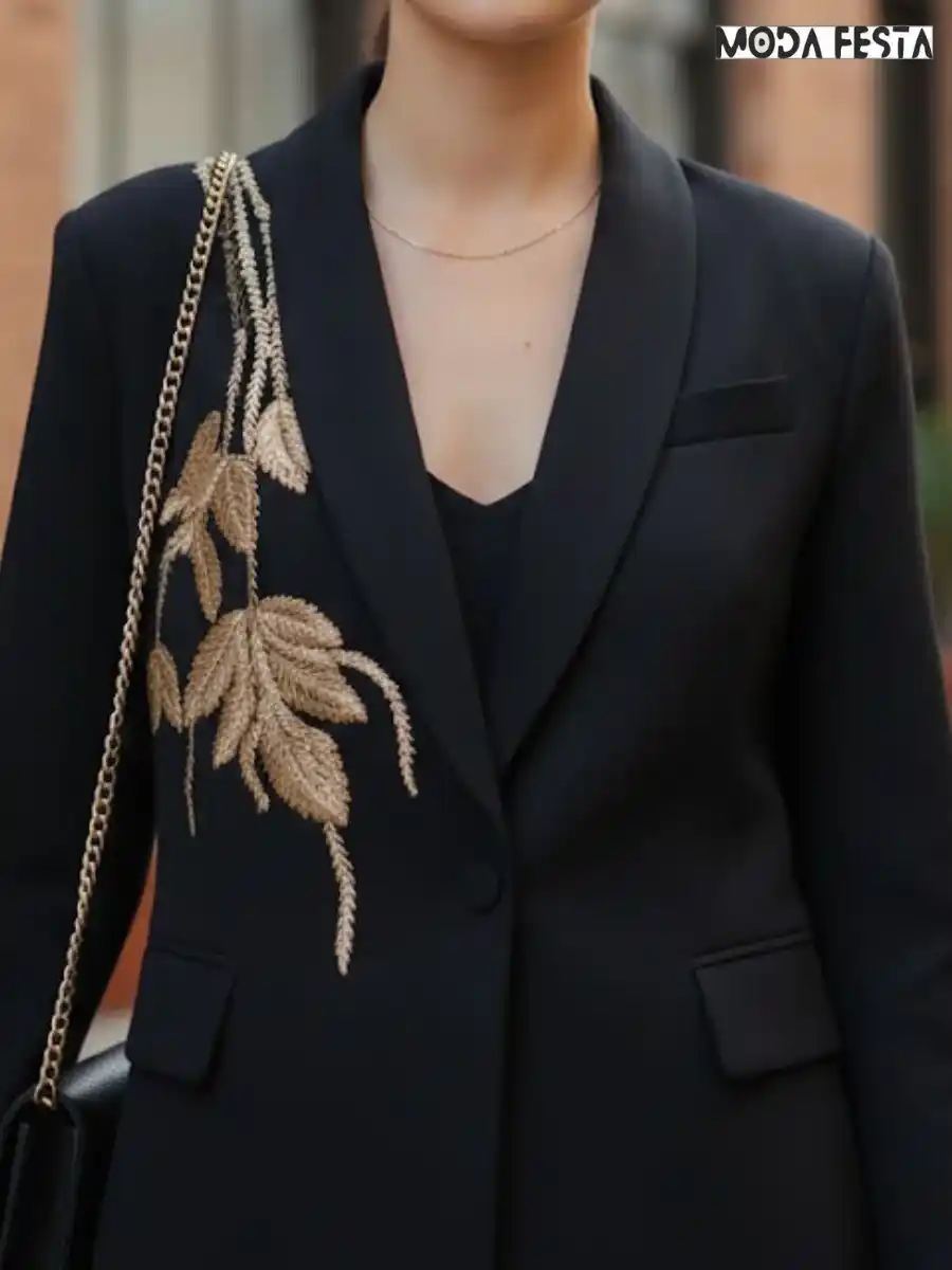 ModaFesta -elegant-embellished-blazer-party-coord-set-black