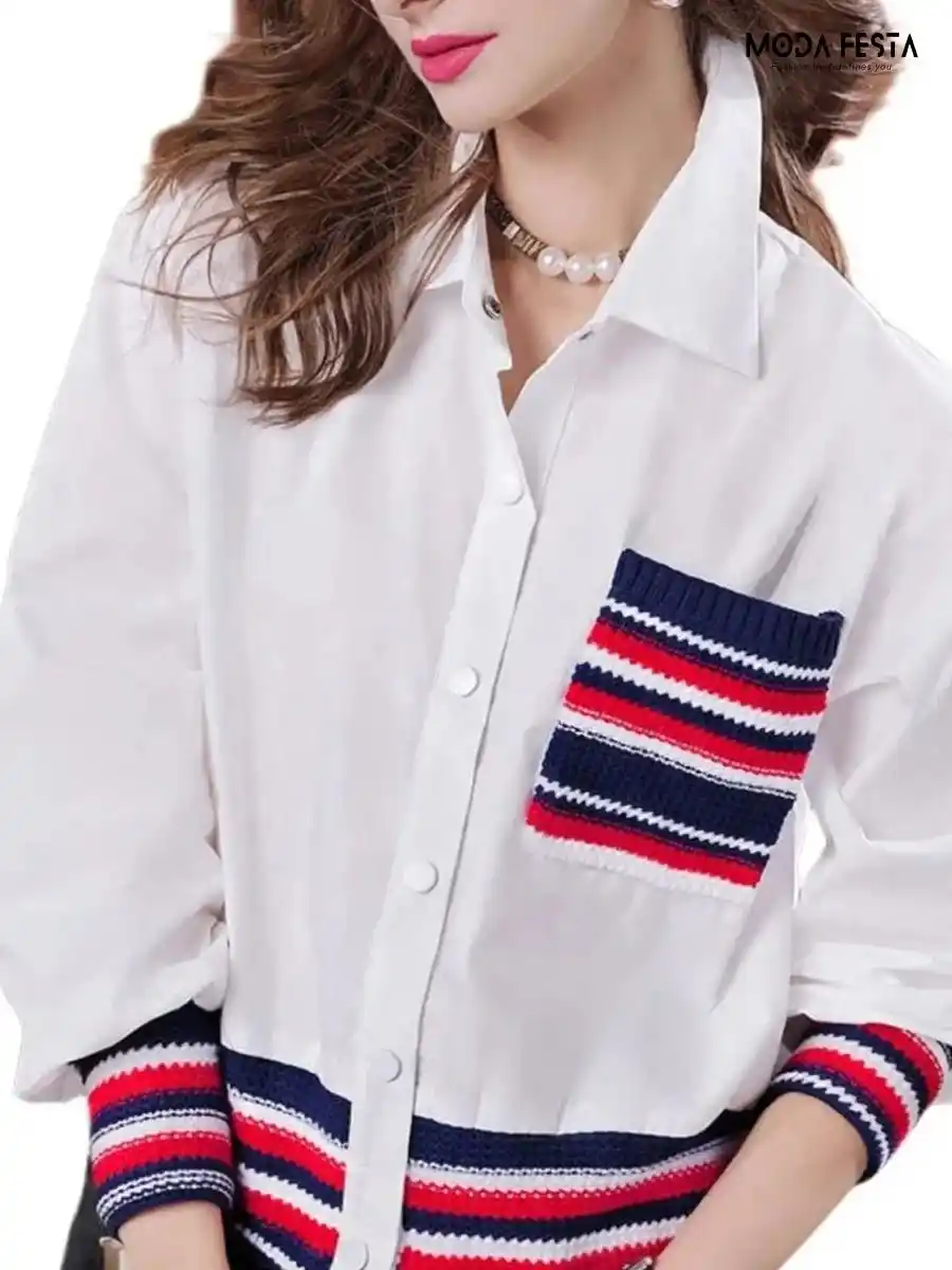 ModaFesta -street-style-knitted-shirt-white