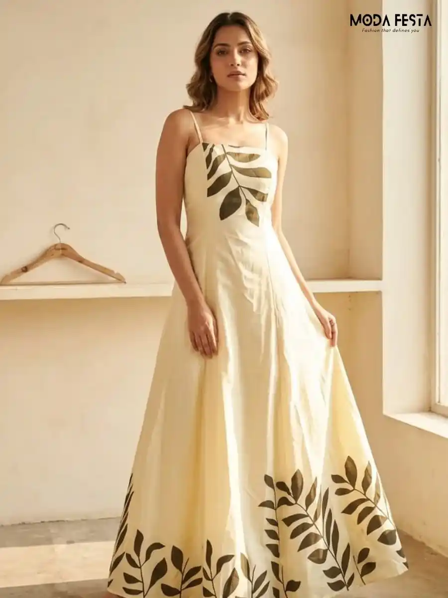Yellow Leaf Whisper Maxi Dress