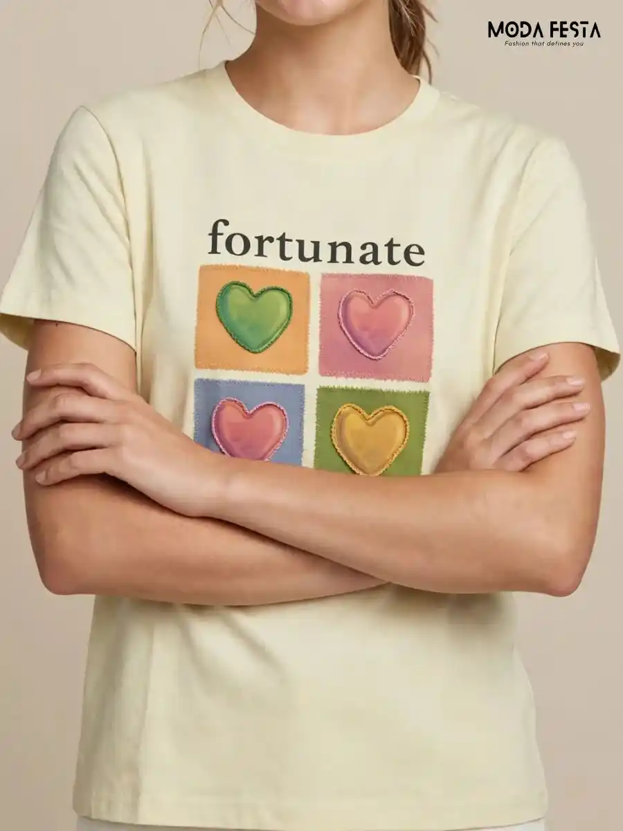 ModaFesta -yellow-graphic-printed-t-shirt
