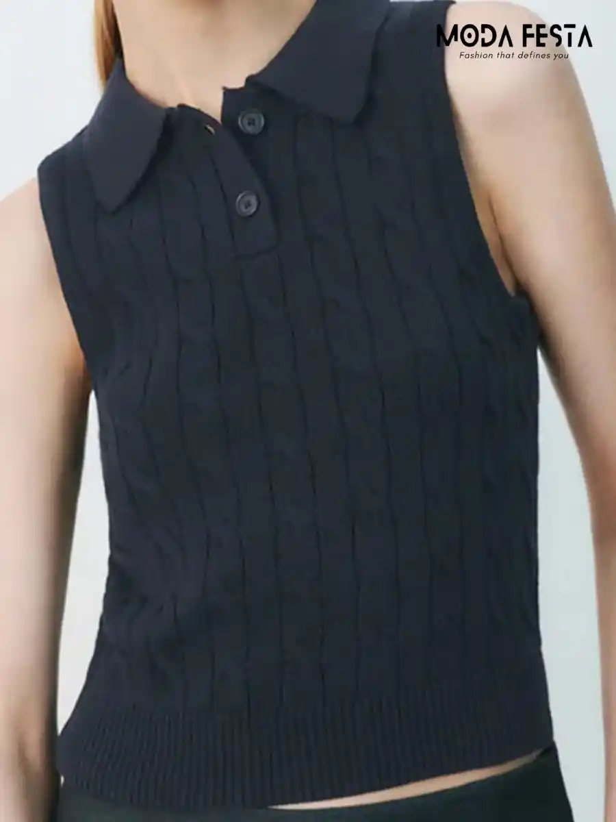Stylish Knitted Tank Top