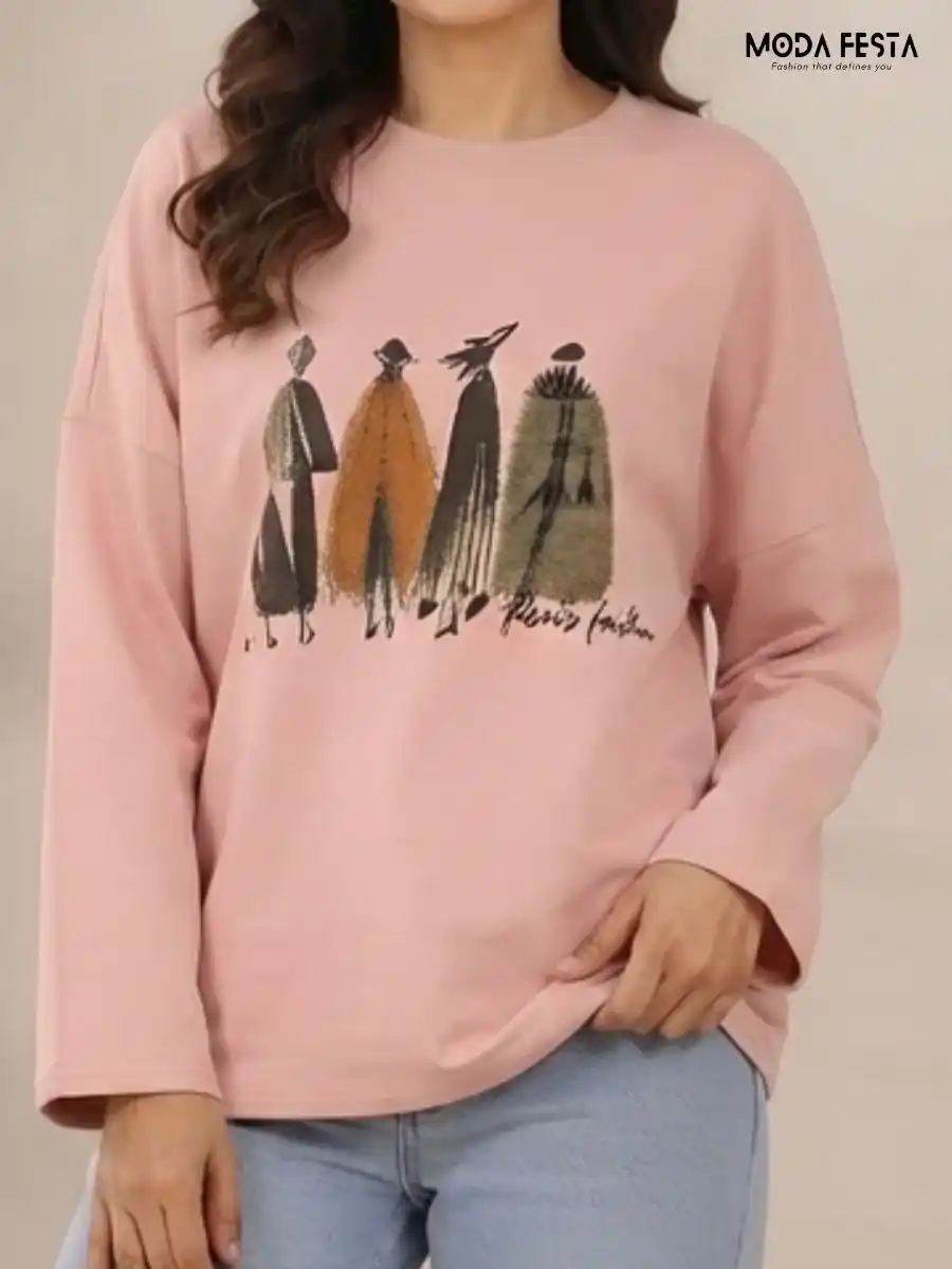 ModaFesta -abstract-fashion-illustration-oversized-rose-gold-top