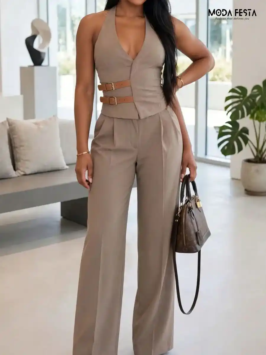 ModaFesta -zara-belted-coord-set-classy-and-trendy