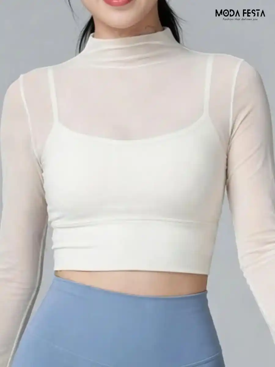 ModaFesta -padded-mesh-top-white-color