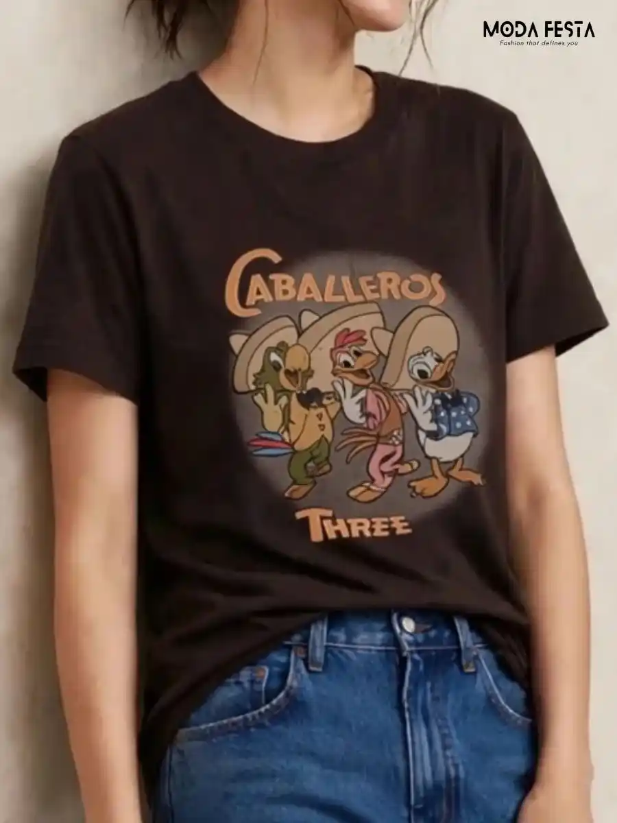 ModaFesta -brown-graphic-printed-t-shirt