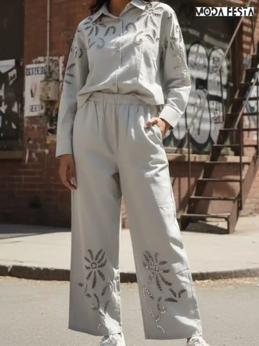ModaFesta -elegant-cutwork-style-coord-set-grey