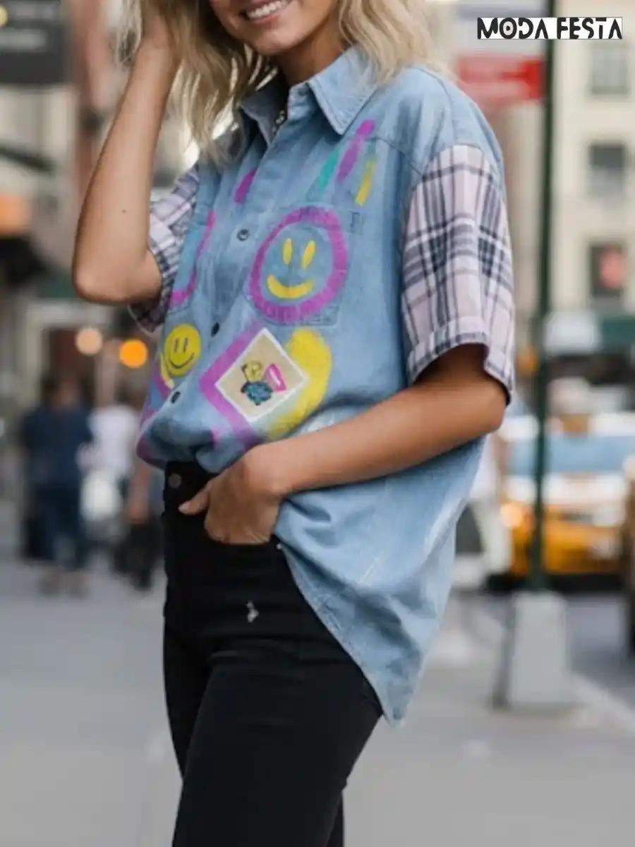 ModaFesta -casual-comfy-denim-shirt-for-women