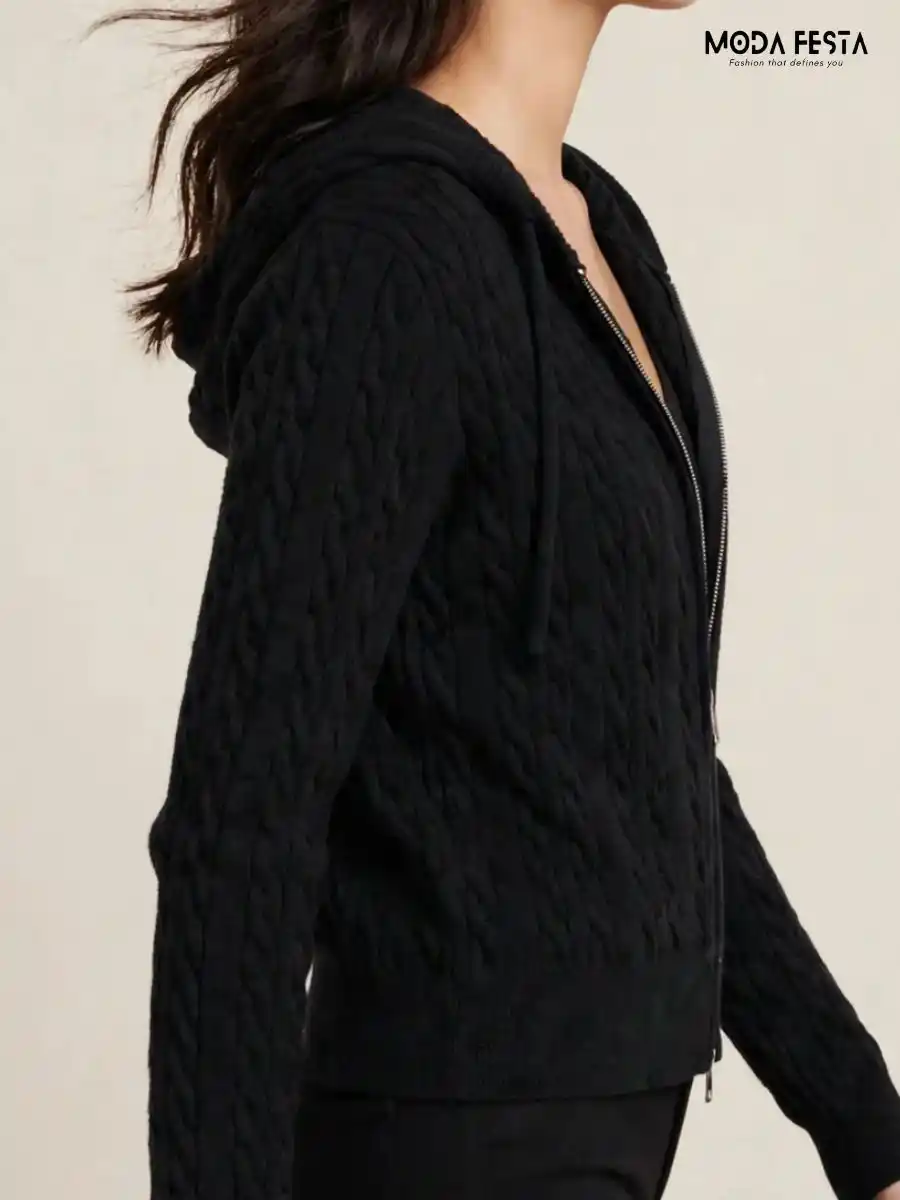 ModaFesta -cable-knit-zip-up-hoodie