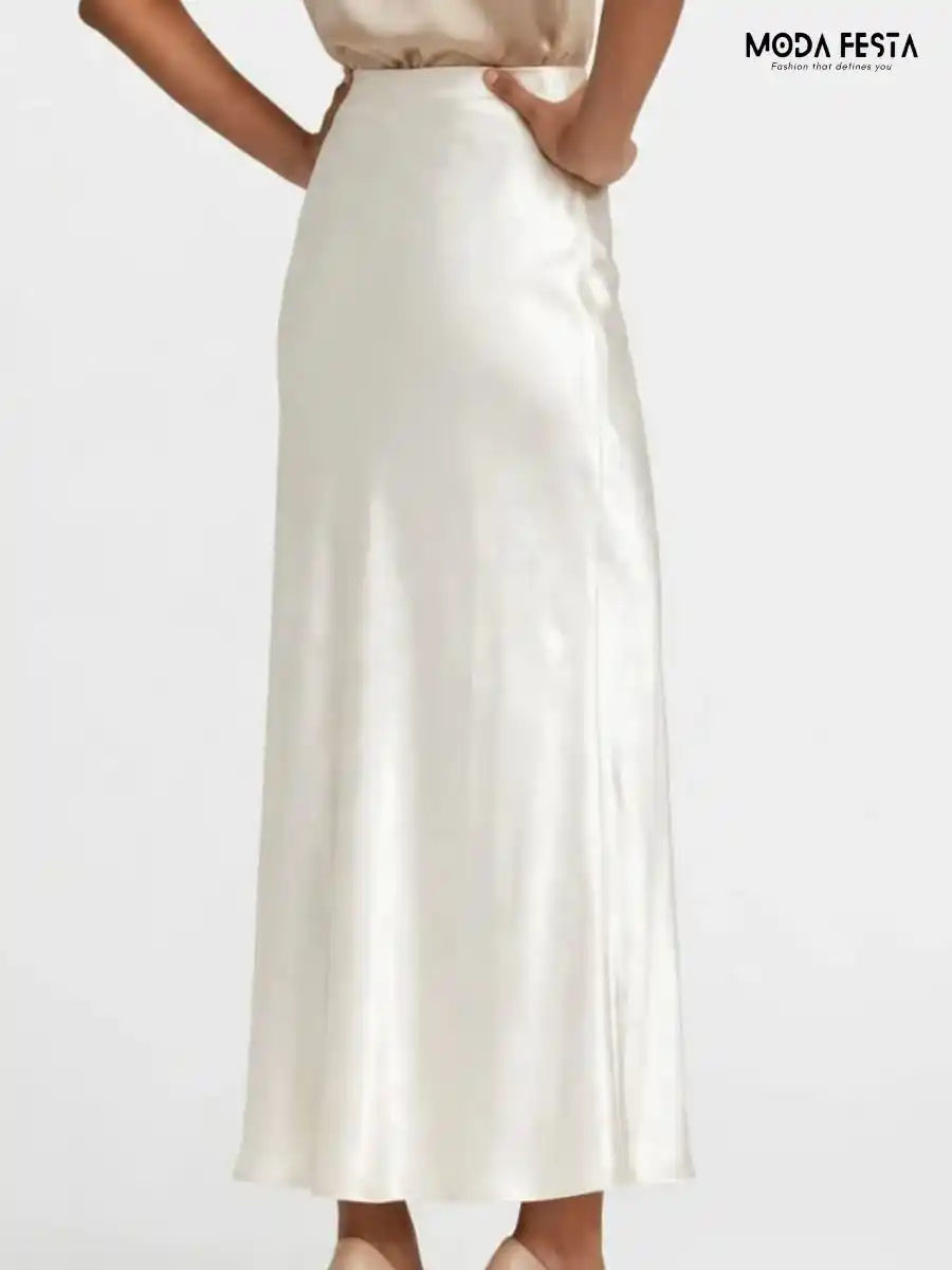 ModaFesta -elegant-off-white-satin-maxi-skirt