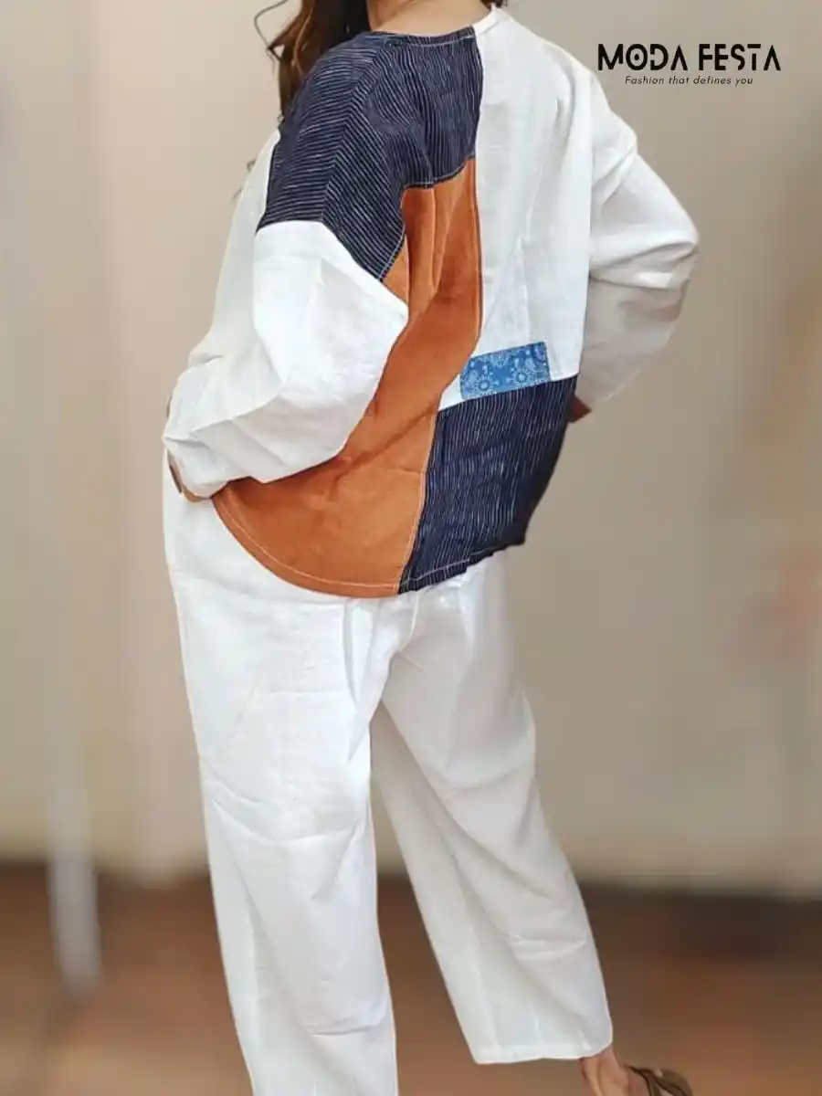 ModaFesta -elegant-patchwork-linen-coord-set-white