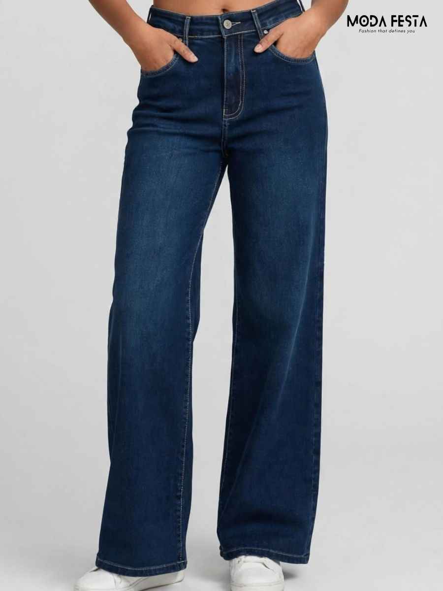 ModaFesta -dark-blue-high-rise-wide-leg-jeans