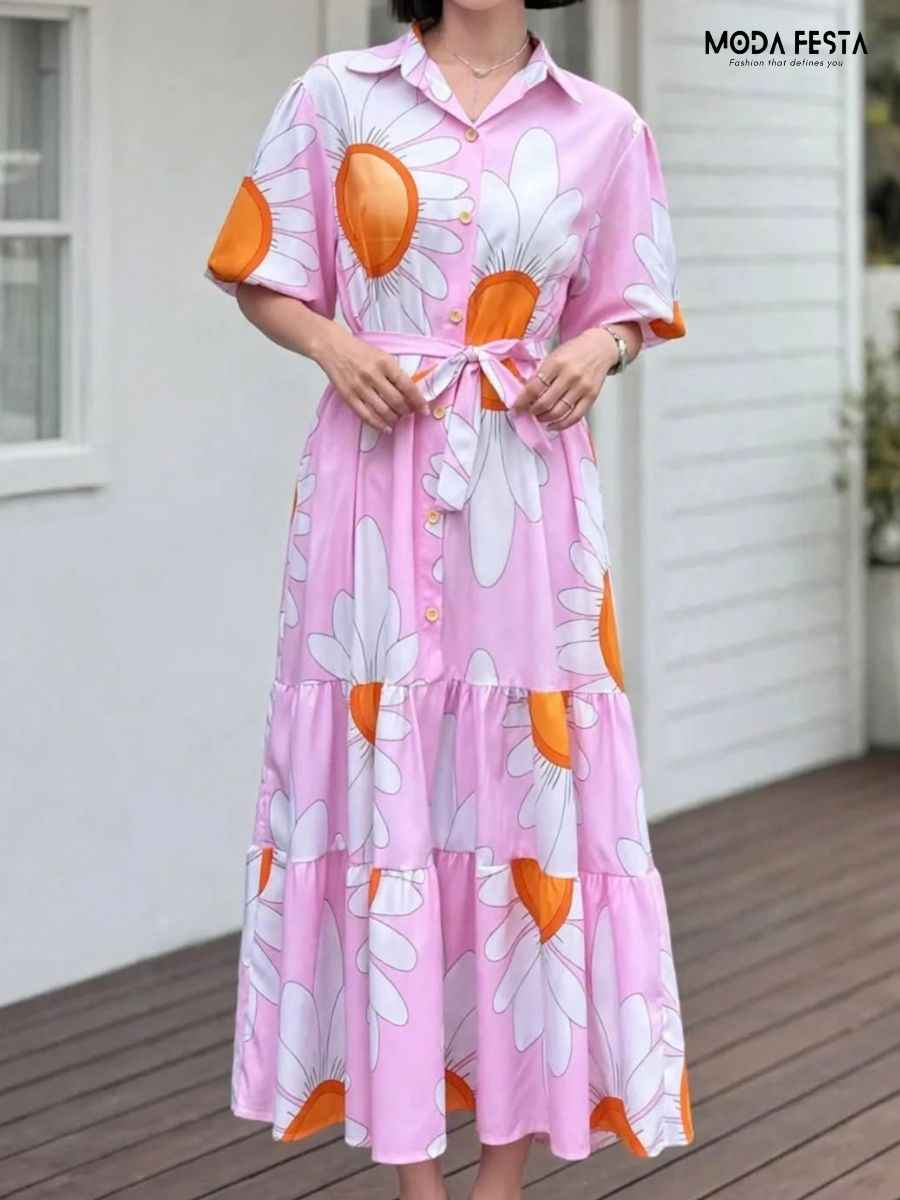 Elegant Print Dress