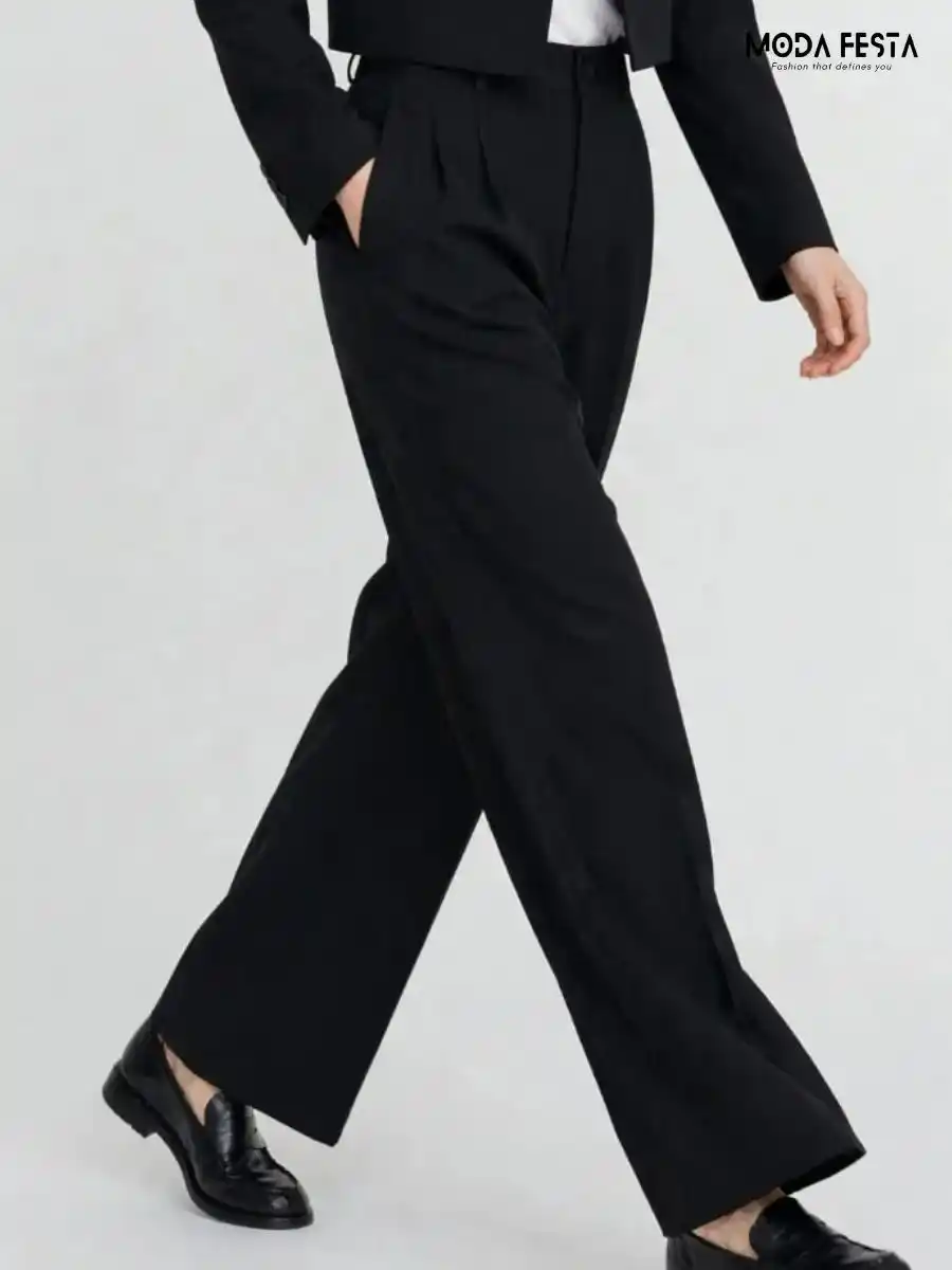 ModaFesta -elegant-black-straight-leg-trousers