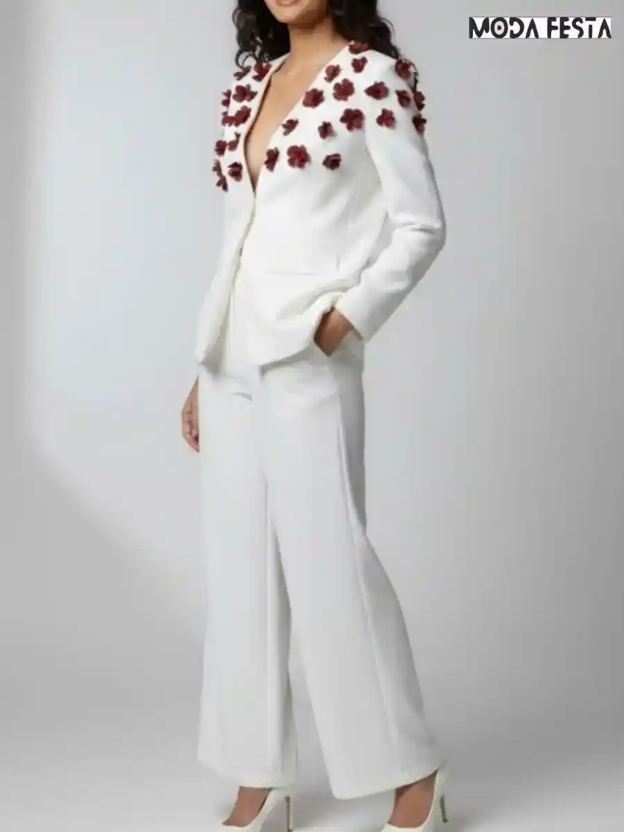 ModaFesta -floral-applique-party-blazer-coord-set-white
