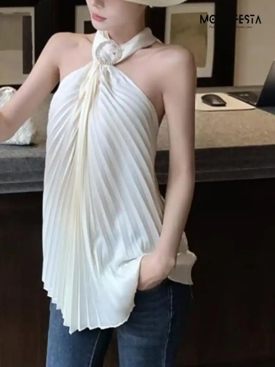 Stunning Pleated Party Top