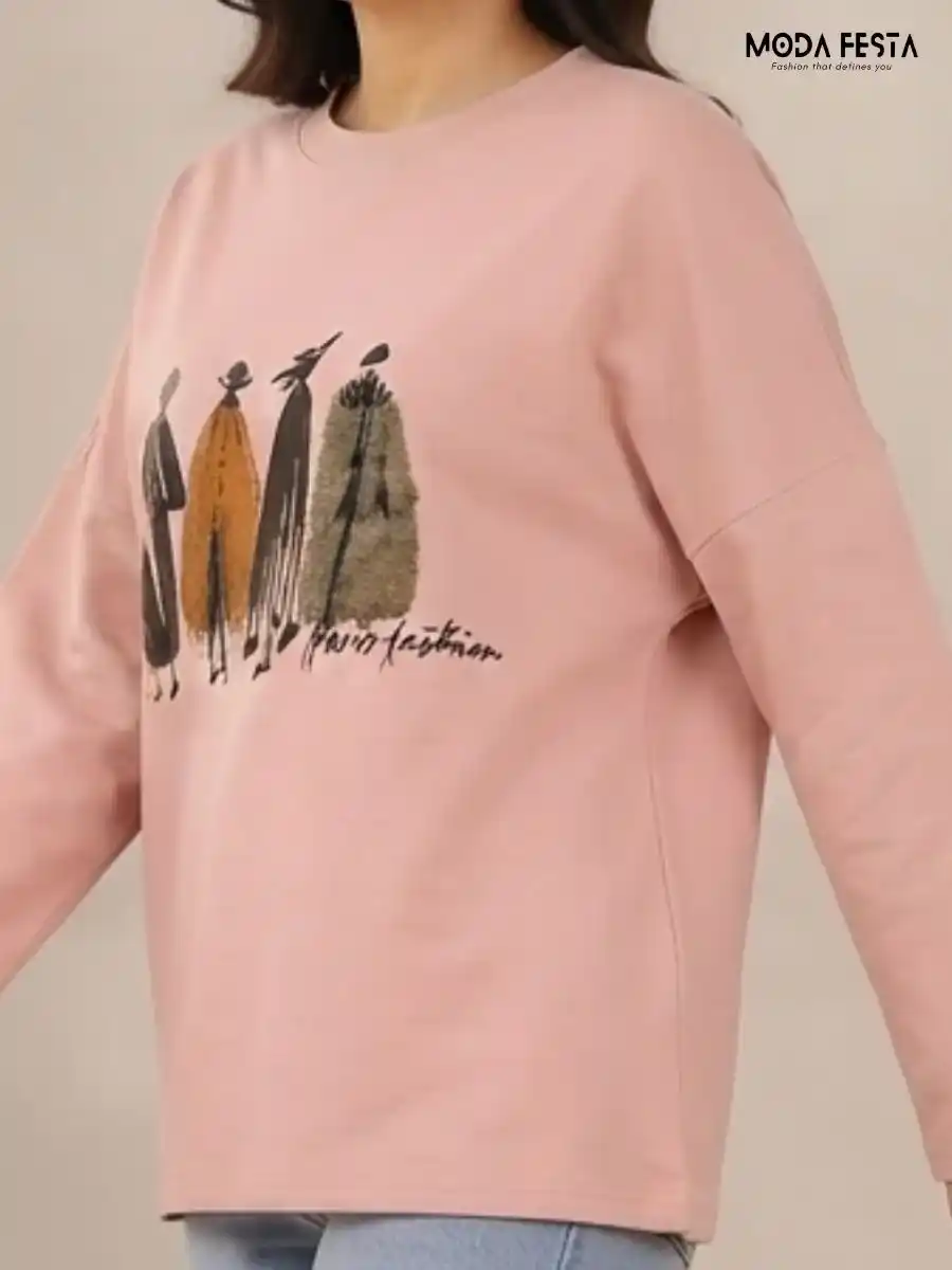 ModaFesta -abstract-fashion-illustration-oversized-rose-gold-top