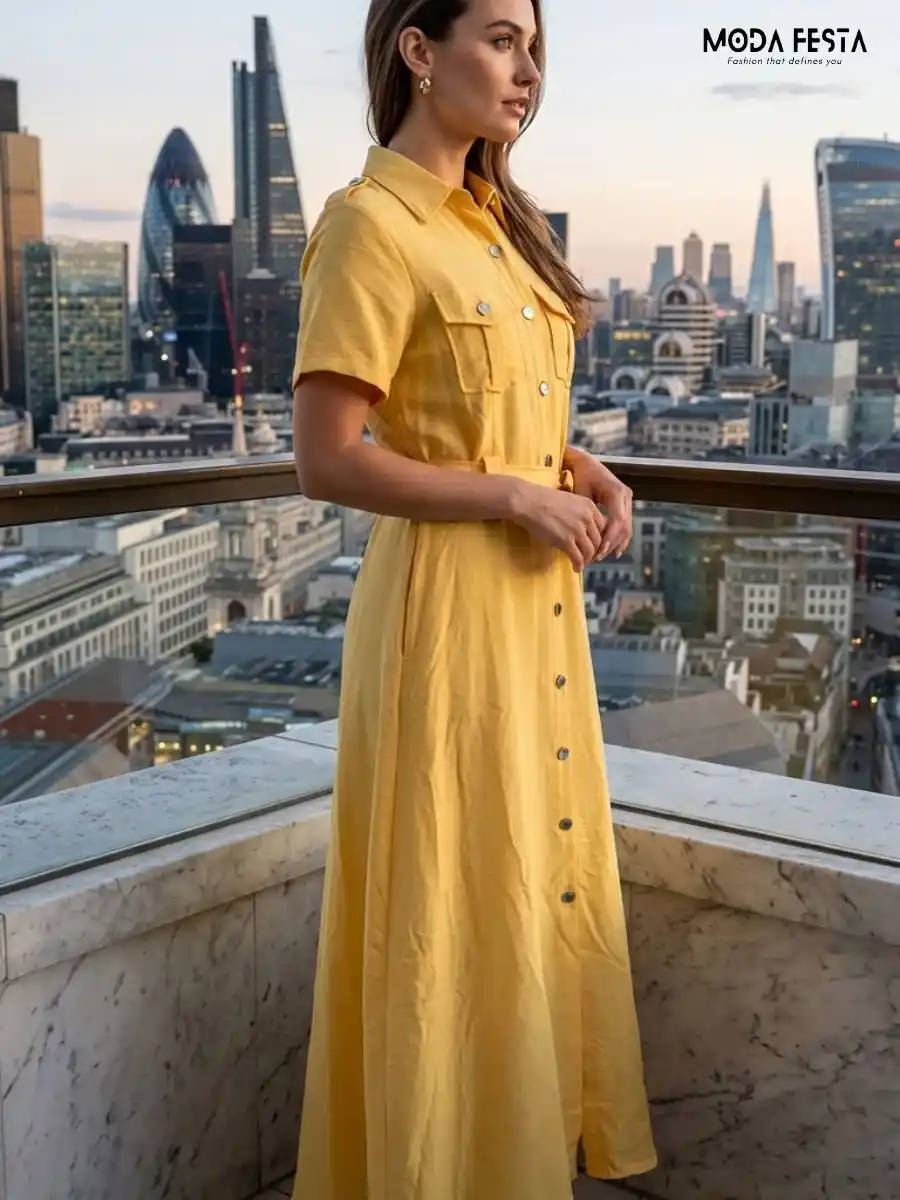 ModaFesta -yellow-breeze-shirt-maxi-dress