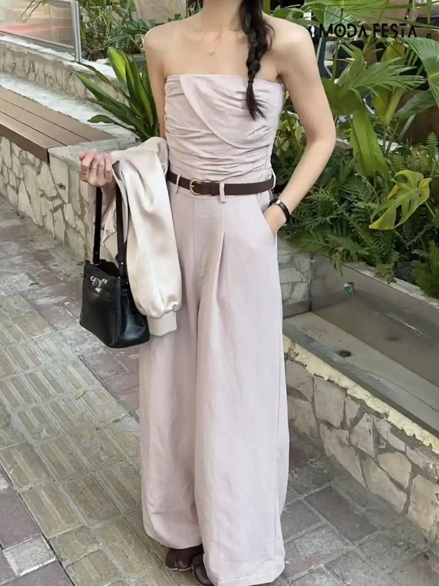 Elegant Style Tube Jumpsuit