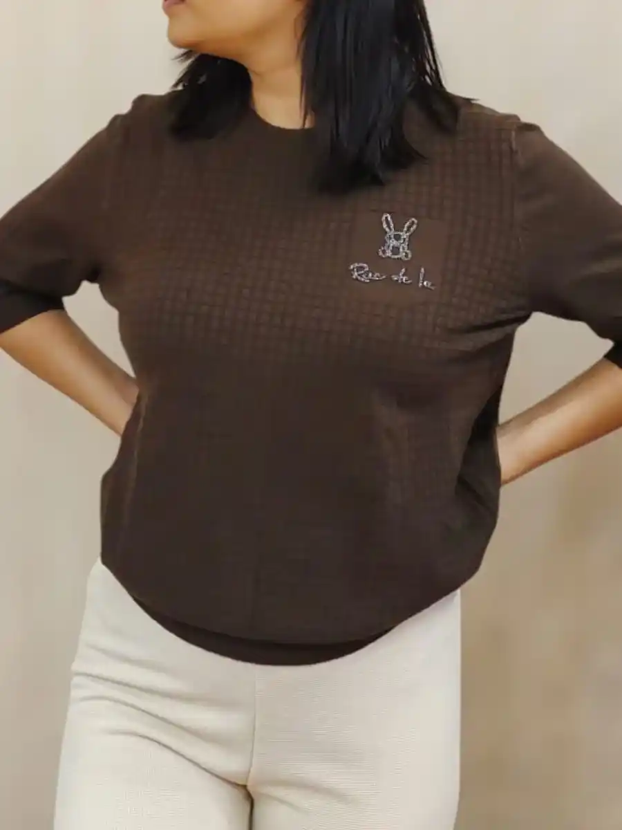 ModaFesta -elegant-trendy-knit-top-brown