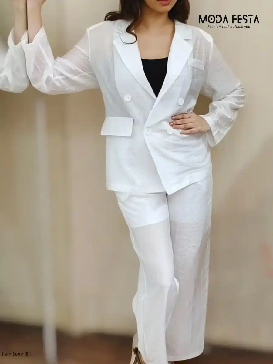 ModaFesta -elegant-white-blazer-coord-set