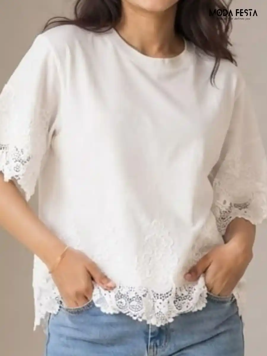 ModaFesta -elegant-white-lace-trimmed-top