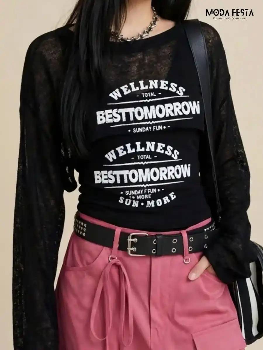 Printed Tank Top With Shrug