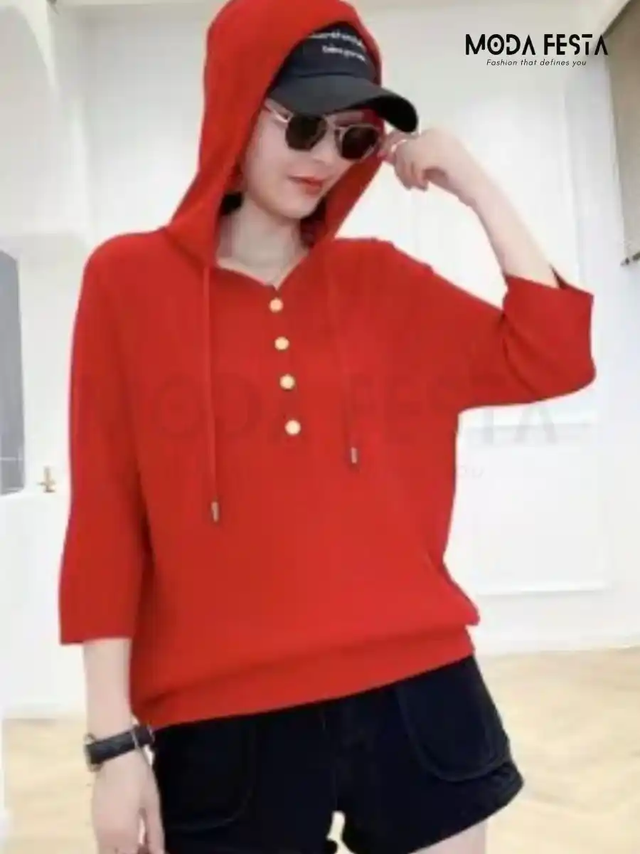 Casual Knit Hoodie