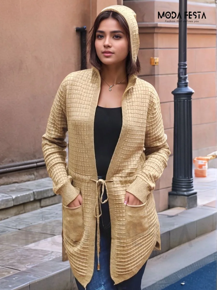 ModaFesta - cardigans-with-pockets-jacket-brown