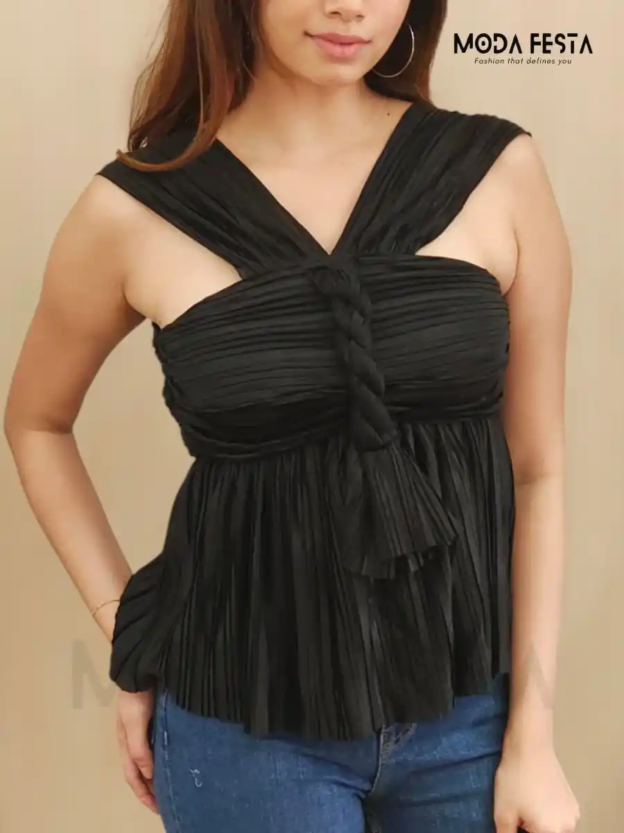 ModaFesta - maxi-boho-party-top-black