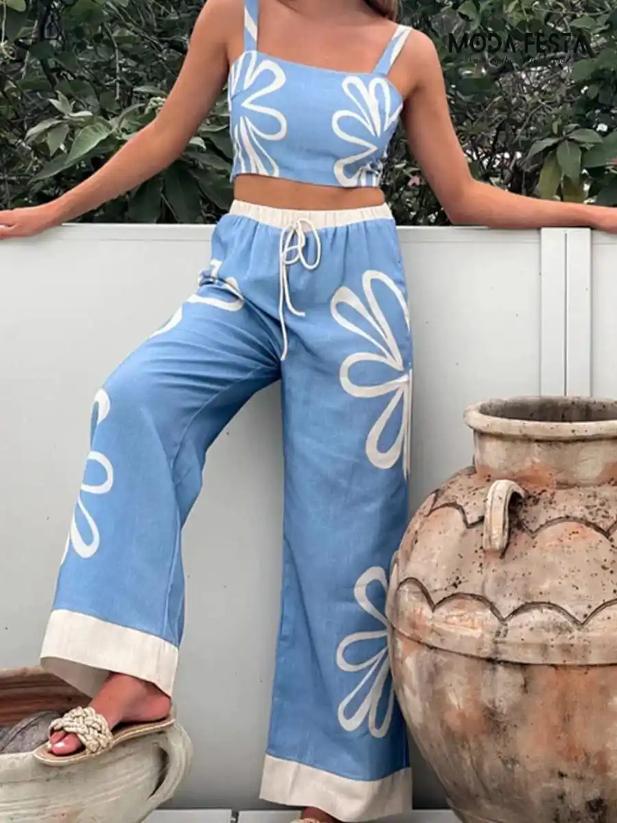 Vacation Flower Print Coord Set