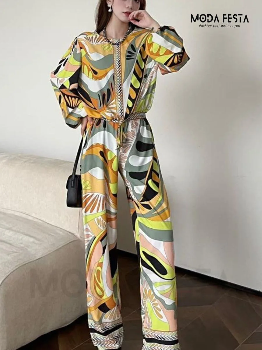 ModaFesta - stylish-multicolor-coord-set-yellow