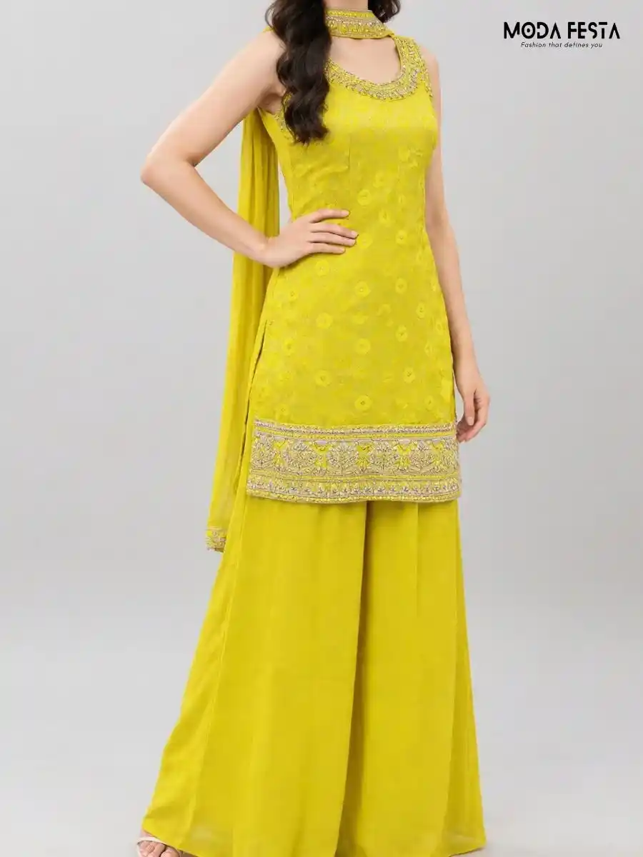 Yellow Plazo Set