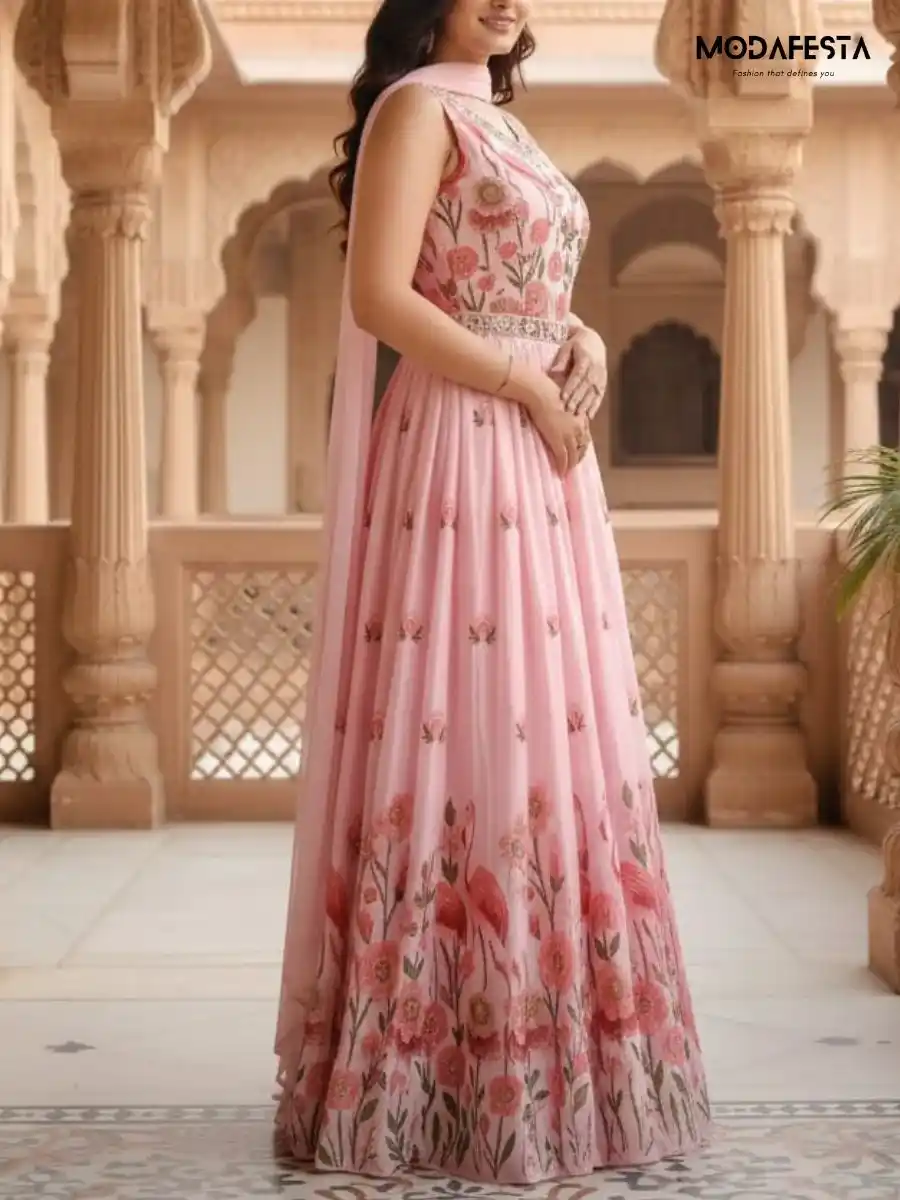 Gown with belt
